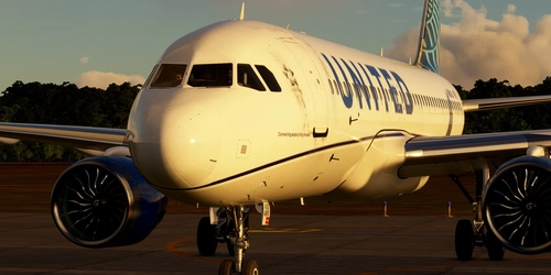 [A32NX] FlyByWire | Airbus A320neo United Airlines N423UA Dirty in 8k