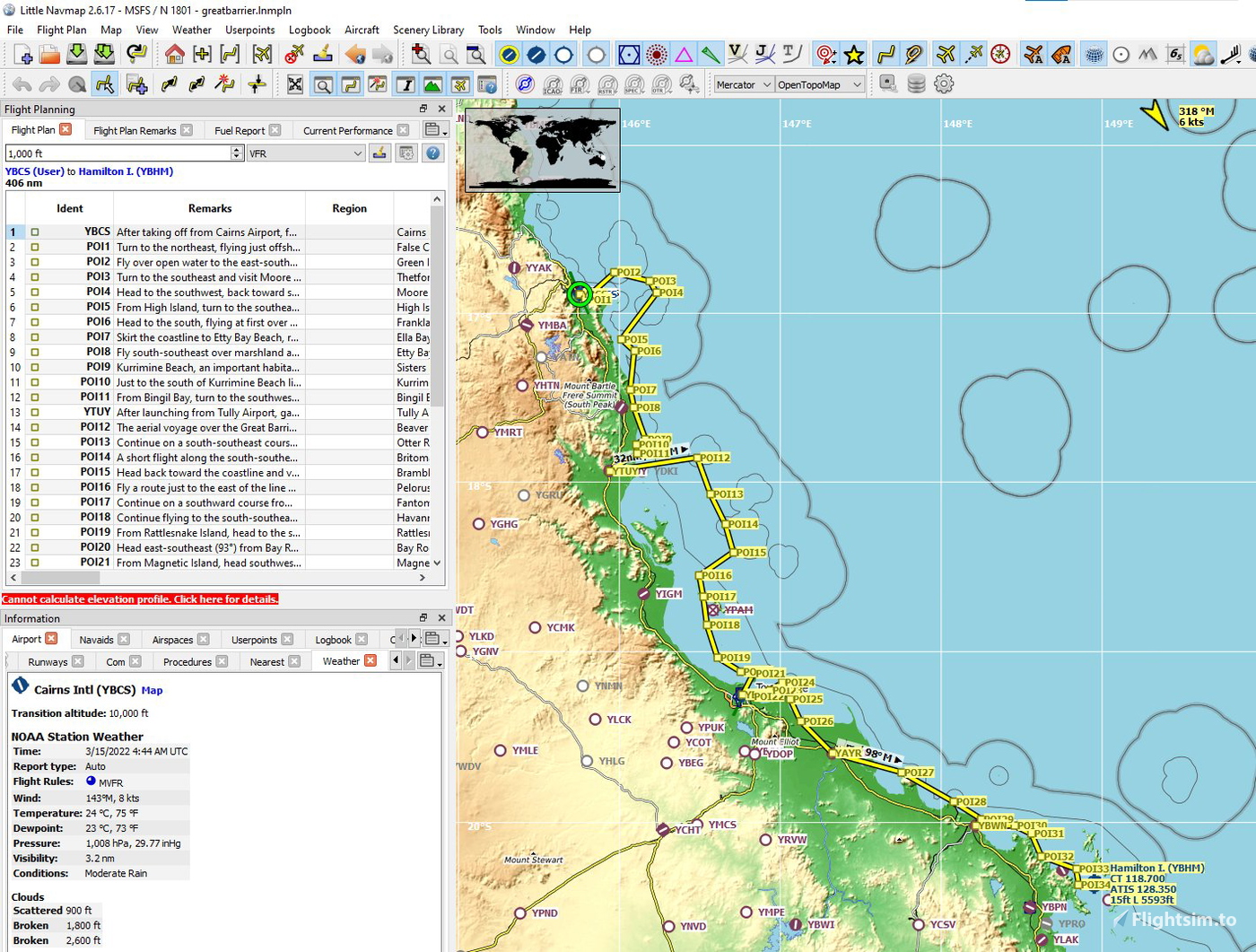 Great Barrier Bush Trip Navlog PDF + Flight Plan för Microsoft Flight ...