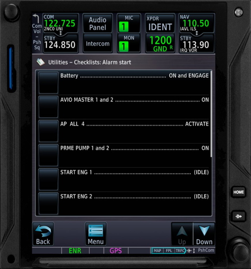 HPG H145 fictitious Alarm Start Checklist for use with TDS GTNXi