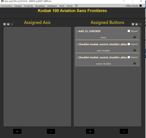 Interactive ingame checklist via voice from the co pilot for the kodiak 100