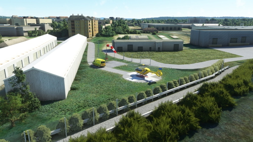 Krystof 13 + hospital helipad