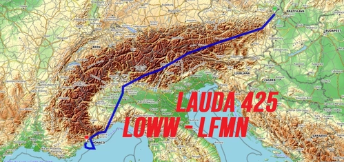 LAUDA425 A320Fbw Wien Schwechat to Nice Cote D'Azur with Real ATC audio