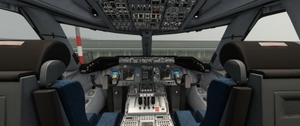 Livery Boeing B747-8 Cockpit fictional light grey-blue thumbnail 5