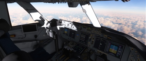 Livery Boeing B747-8 Cockpit fictional light grey-blue thumbnail 10