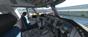Livery Boeing B747-8 Cockpit fictional light grey-blue thumbnail 1