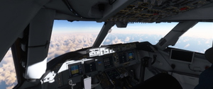 Livery Boeing B747-8 Cockpit fictional light grey-blue thumbnail 9