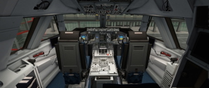 Livery Boeing B747-8 Cockpit fictional light grey-blue thumbnail 6