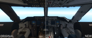 Livery Boeing B747-8 Cockpit fictional light grey-blue thumbnail 3
