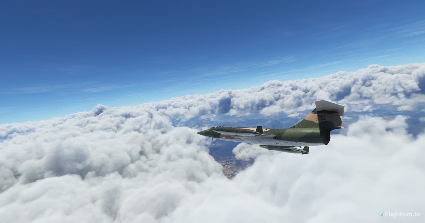 Lockheed F 104G USAF SE Asia camouflage for Microsoft Flight Simulator