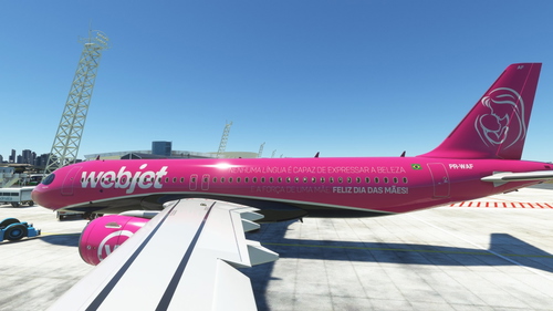 [A32NX] Pintura Fictícia da WebJet. Especial Dia das Mães!