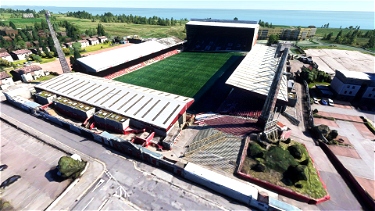 Pittodrie Stadium in Aberdeen, Scotland, UK Microsoft Flight Simulator
