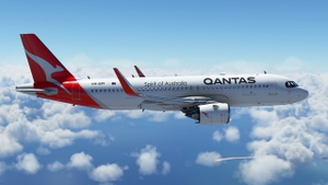 QANTAS A32N 2021 Silver Roo Livery thumbnail 1