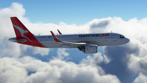 QANTASLINK A32N 2021 Silver Roo Livery thumbnail 3