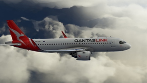 QANTASLINK A32N 2021 Silver Roo Livery thumbnail 10