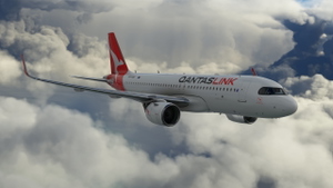 QANTASLINK A32N 2021 Silver Roo Livery thumbnail 11