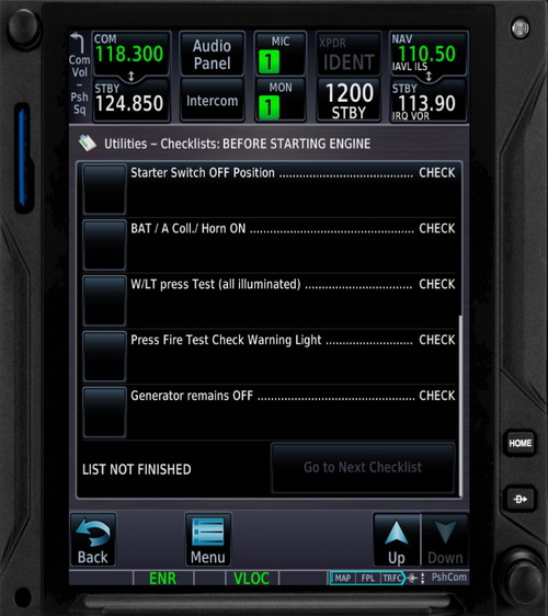 RSP H125 Normal Procedures Checklist for use with TDS GTNXi