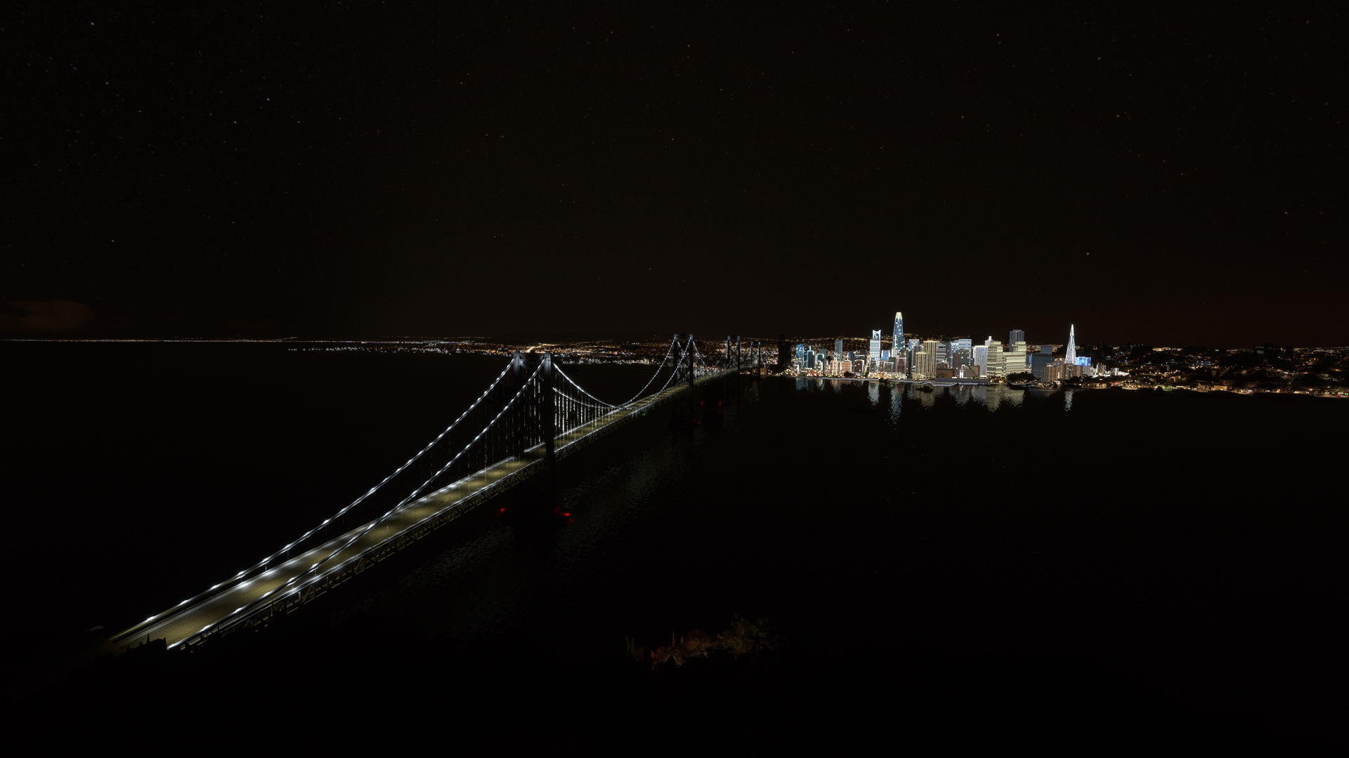 San Francisco - Oakland Bay Bridge Enhanced Night Lighting, San Francisco Bay Area, CA - Image 1