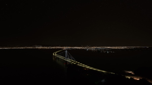 San Francisco - Oakland Bay Bridge Enhanced Night Lighting, San Francisco Bay Area, CA thumbnail 8