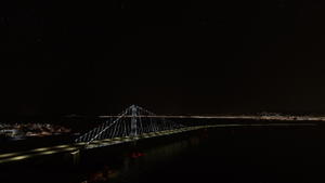 San Francisco - Oakland Bay Bridge Enhanced Night Lighting, San Francisco Bay Area, CA thumbnail 3