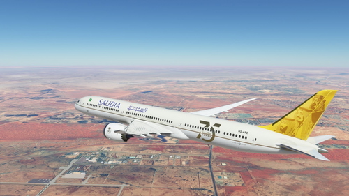 Saudi livery 787 75th