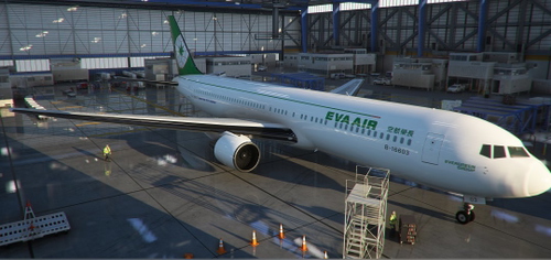 The first EVA Air fleet B-16603 a repaint for SnowPalmStudios' Native Boeing 767-300ER