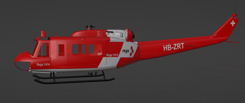 UH-1h-heuy-HB-ZRT  Rega – Schweizerische Rettungsflugwacht