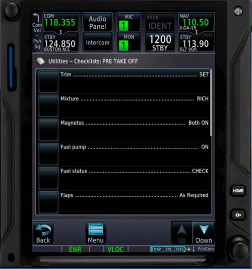 Van's RV-14 Checklist for use with TDS GTNXi