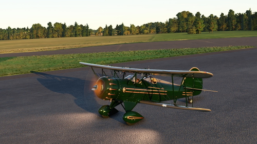 Waco YMF-5 in Dark Green