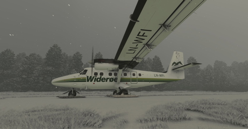 Wideroe "1990 livery" DHC-6-300SKI Twin Otter