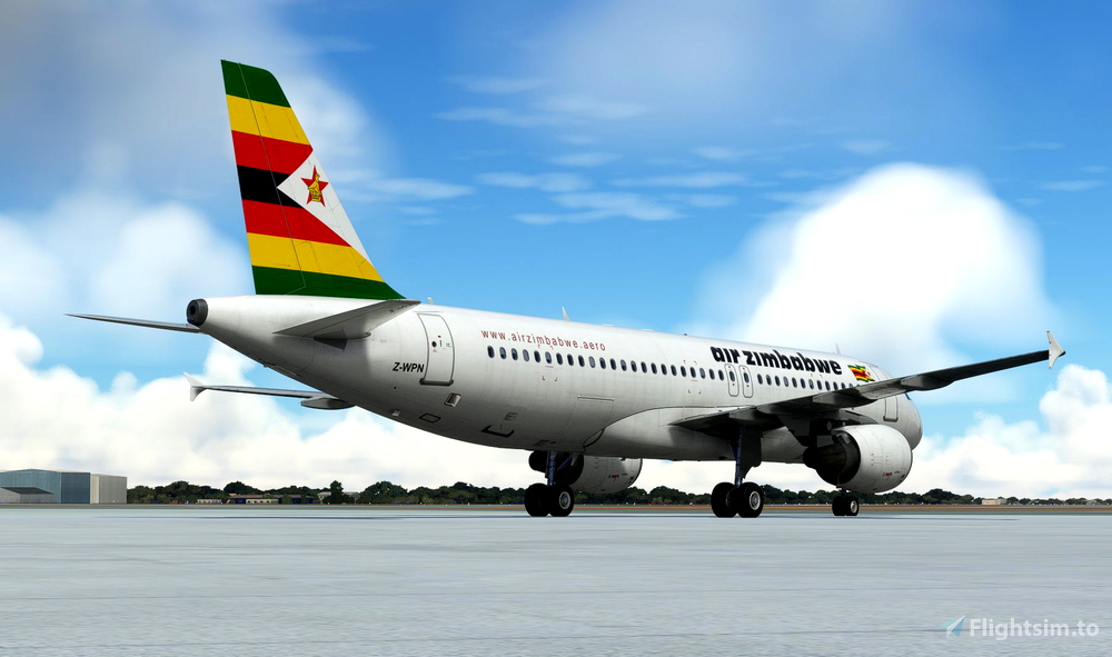 [8K/4K] Air Zimbabwe Fenix A320 livery pentru Microsoft Flight Simulator MSFS