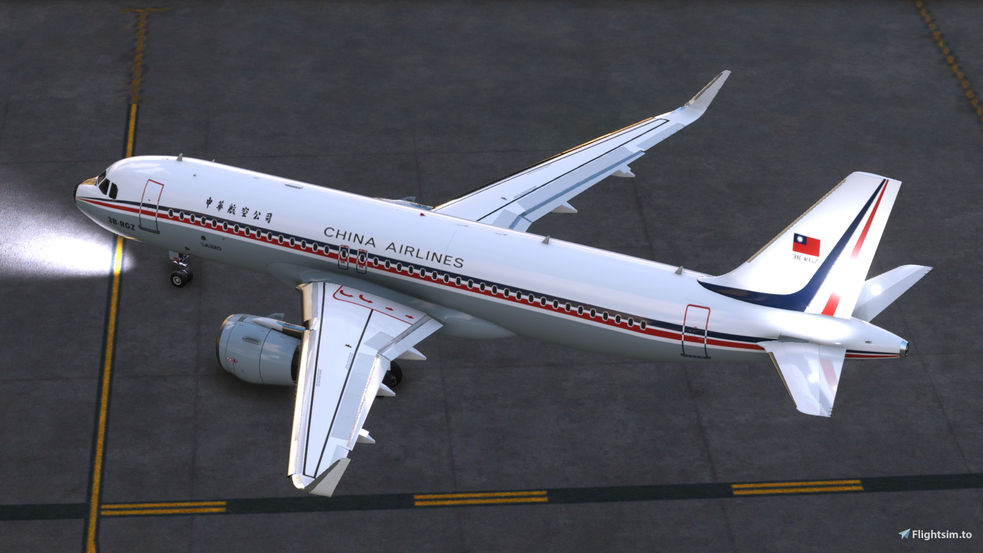 A32NX China Airlines 3B-RGZ Retro Livery - Image 1