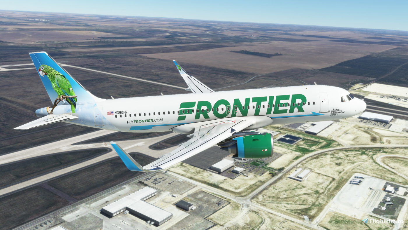 A32NX Frontier Airlines(Juan The Puerto Rican Parrot)[N390FR]8K のために ...