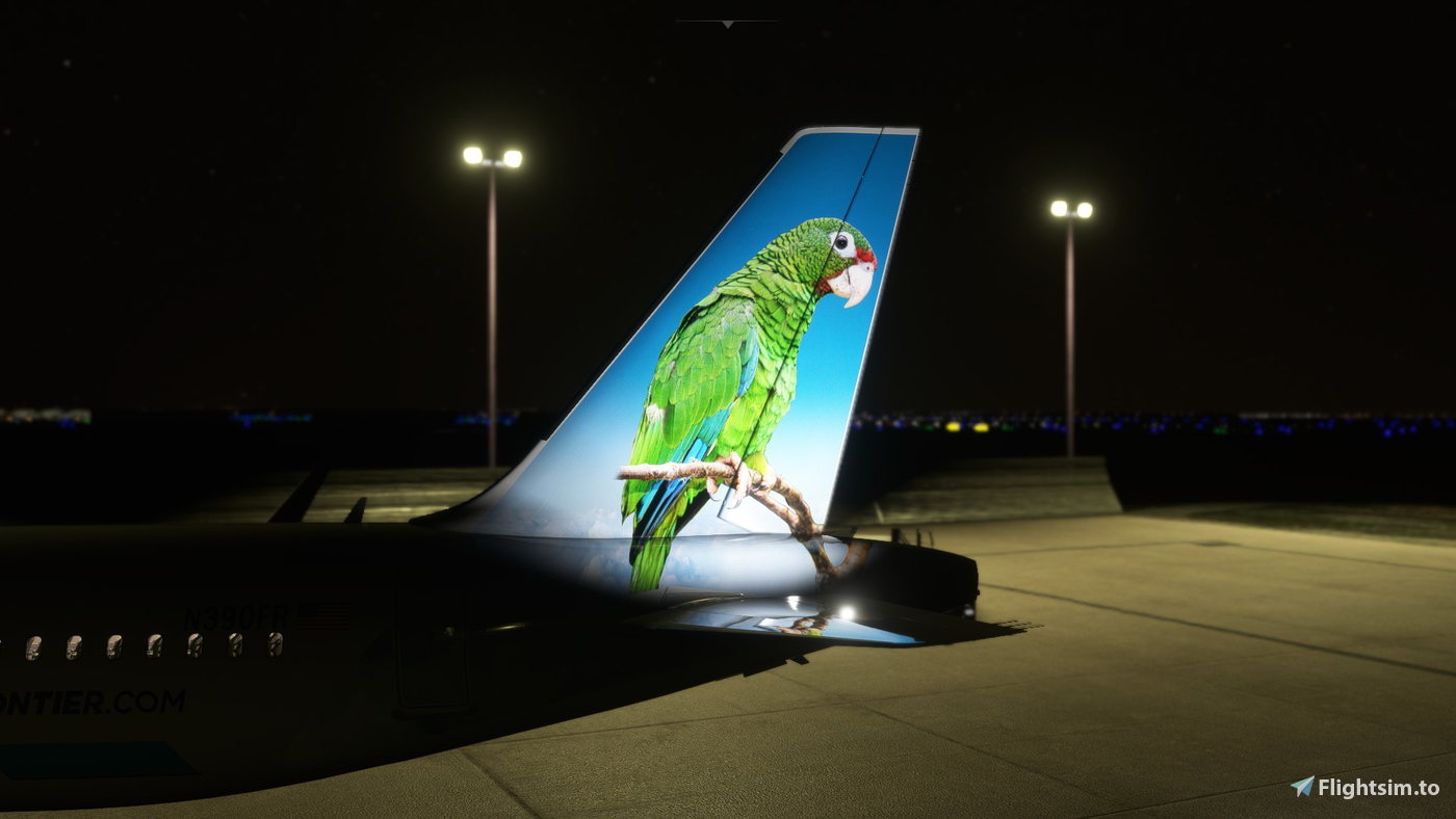 A32NX Frontier Airlines(Juan The Puerto Rican Parrot)[N390FR]8K のために ...