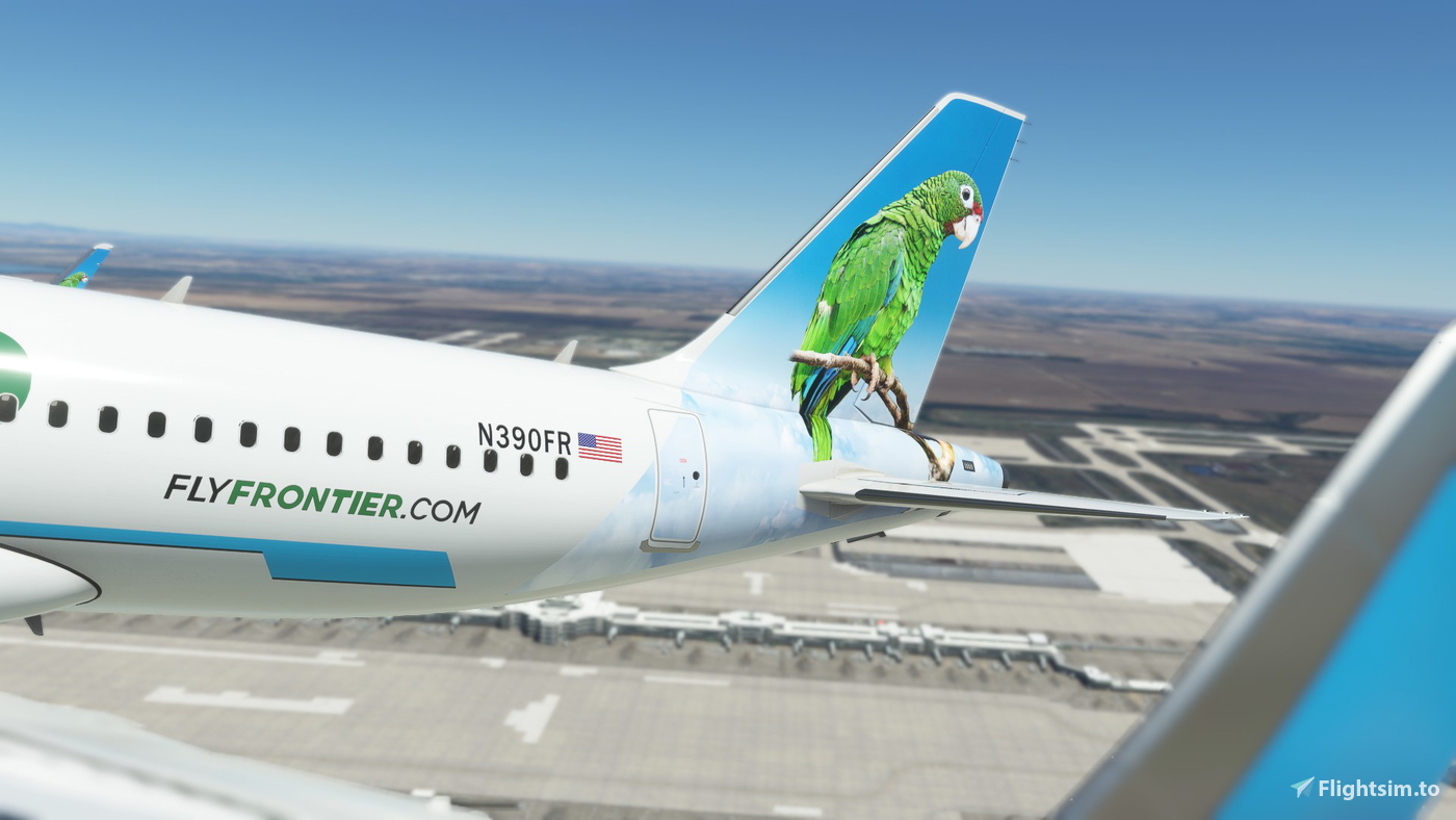 A32NX Frontier Airlines(Juan The Puerto Rican Parrot)[N390FR]8K のために ...