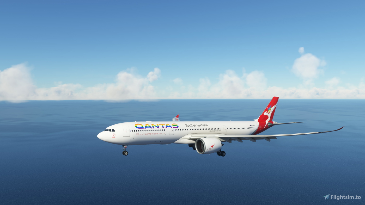 Airbus A330-900 Qantas Rainbow Roo VH-QPJ for Microsoft Flight ...