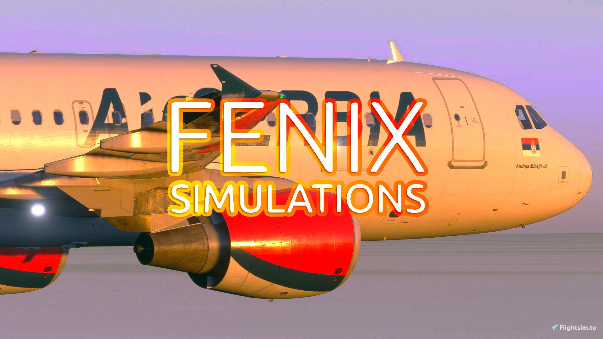 AIRSERBIA - Fenix Simulations A320 | AIRFRAME + CABIN INTERIOR  | By FlightFlow - Image 2