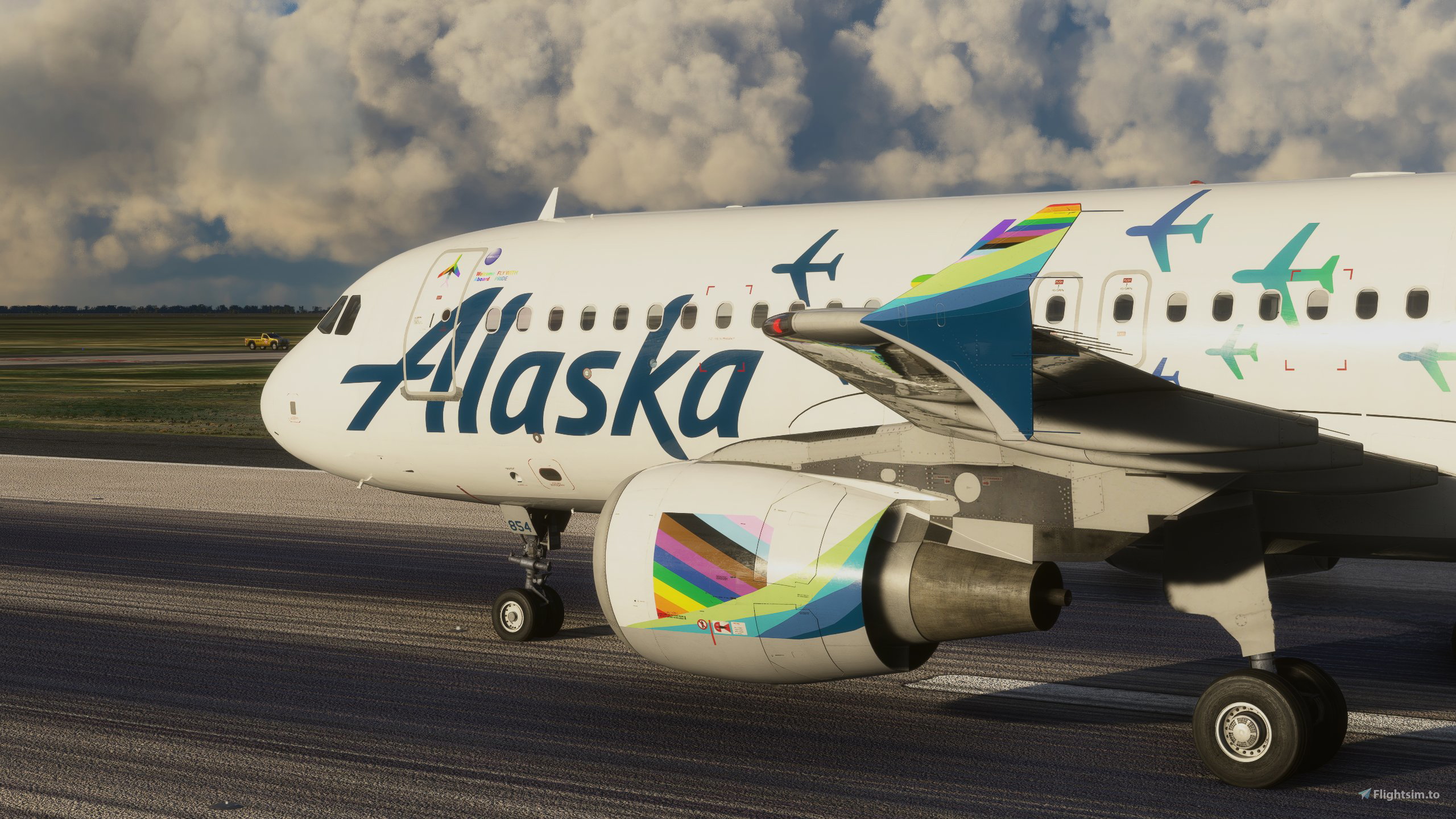 アラスカ航空 LGBT A320 Alaska Airlines Alaska Airlines FLY WITH PRIDE Airbus A320 Departs Los