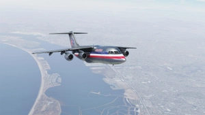 American Airlines Classic Chrome - Just Flight BAe-146-200. N699AA. thumbnail 11