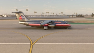 American Airlines Classic Chrome - Just Flight BAe-146-200. N699AA. thumbnail 6