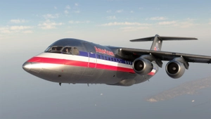 American Airlines Classic Chrome - Just Flight BAe-146-200. N699AA. thumbnail 10