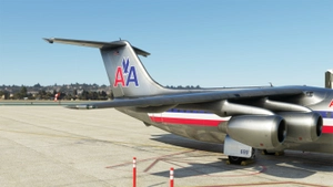 American Airlines Classic Chrome - Just Flight BAe-146-200. N699AA. thumbnail 4