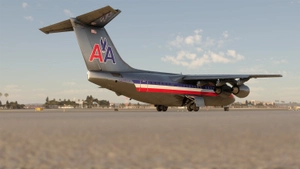 American Airlines Classic Chrome - Just Flight BAe-146-200. N699AA. thumbnail 7