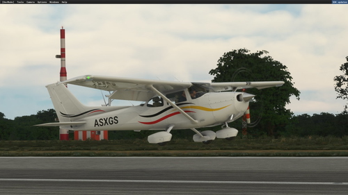 ASOBO Cessna 172 (G1000) Black Yellow Red Livery (Custom Reg)