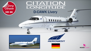 Asobo Citation Longitude AeroWest D-CAWK  Livery [8K] thumbnail 1