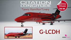 Asobo Citation Longitude G-LCDH "Lewis Hamilton" Livery [8K] thumbnail 1
