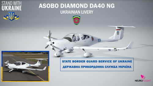 Asobo DA40 NG Ukrainian Border Guard livery [4K]