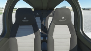 Asobo Diamond DA40NG / NGX / TDI - Dark Interior with with black and grey seats thumbnail 2
