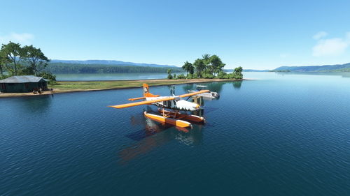 Asobo's PC6 Bush Divers Floats and Skis Livery