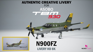 Authentic creative livery for ASOBO TBM 930 [8K] thumbnail 1