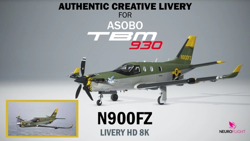 Authentic creative livery for ASOBO TBM 930 [8K]